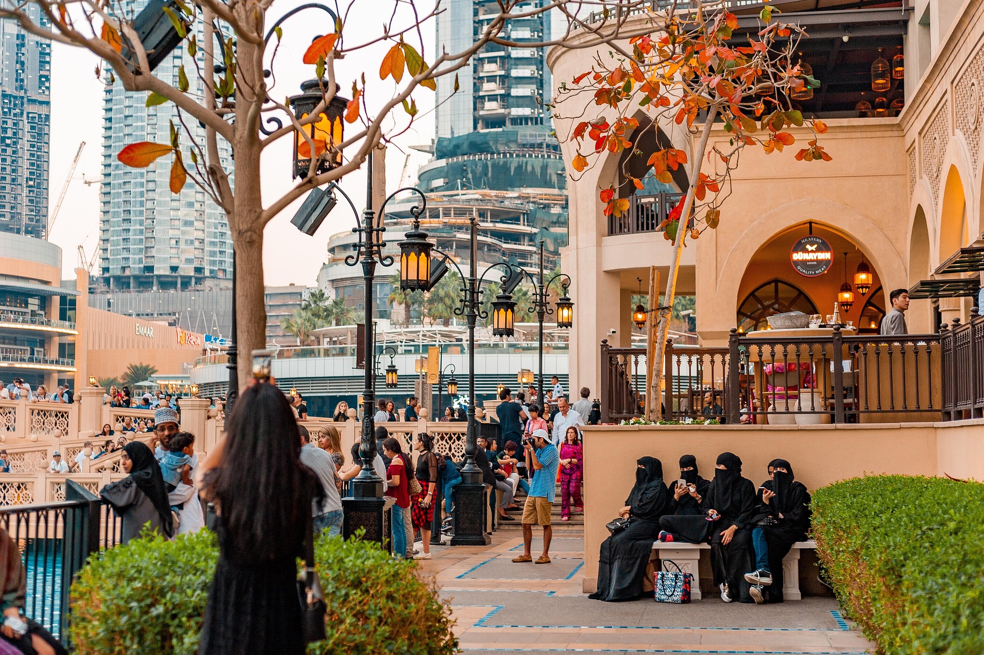 People walking in Downtown Dubai